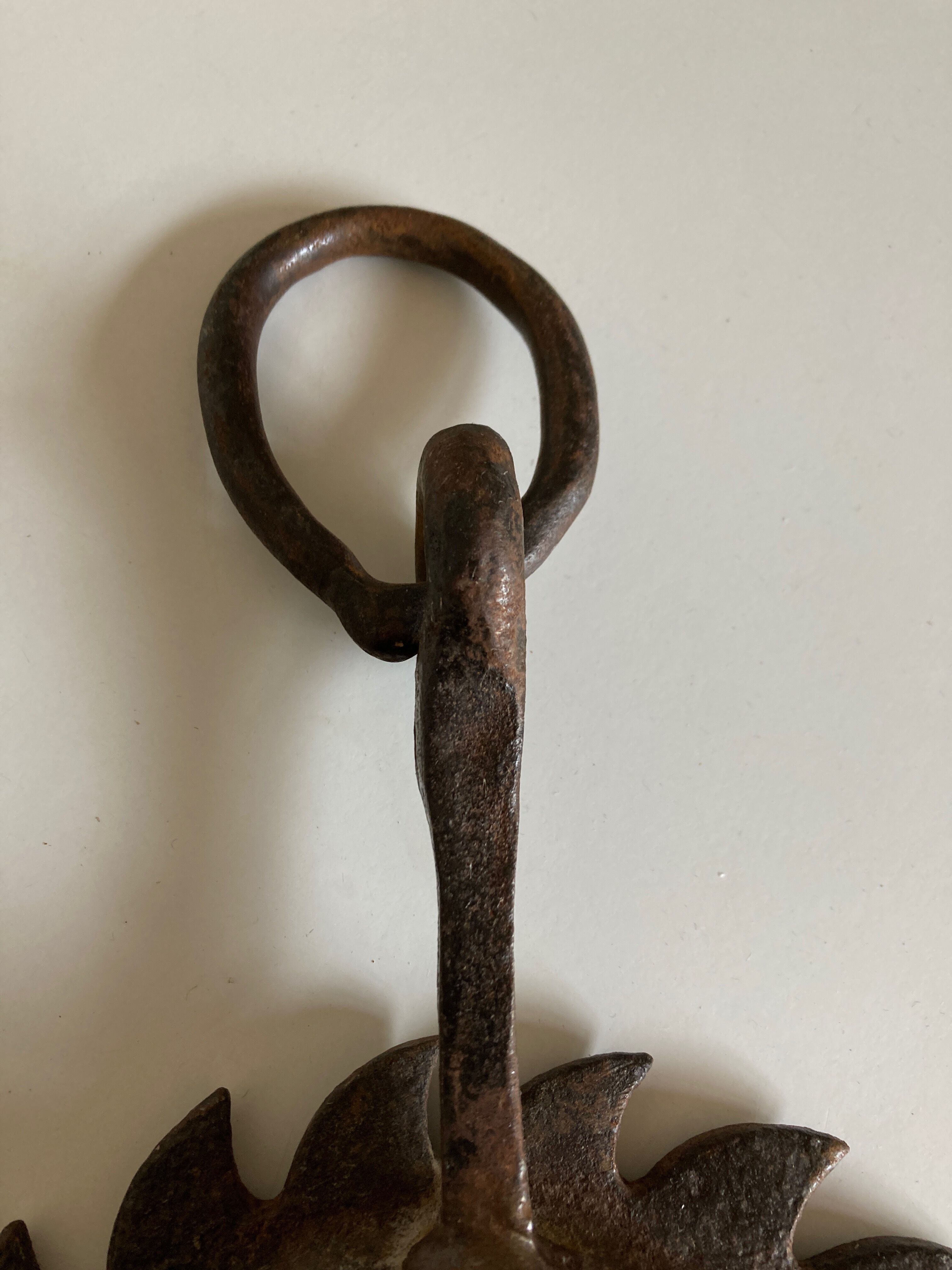 Brutalist wrought iron sunburst mirror, 1970