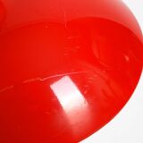 Original red Kaiser Idell metal table lamp model 6786 from the 1960s