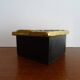 Mithé Espelt jewelry box 1960 - Ceramic and wood peony flower and gold decoration