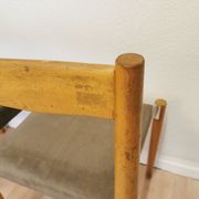 Vintage Miroslav Navratil Dining Chairs: 1970s Czechoslovakia, Gray Fabric