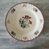 Old Large Round Earthenware Plate from Longwy - Marseille