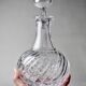 Small old Baccarat crystal carafe, Bambou/Tors model, early 20th century
