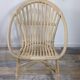 Rattan shell armchair