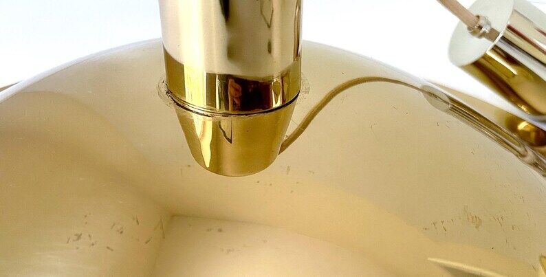 Large Danish Brass Pendant Light