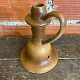 Old Lamp Base Vintage Beige Ceramic Candle Holder #D833