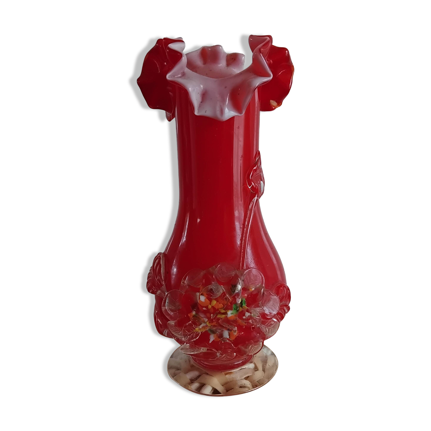 Red Murano vase