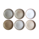 Six stoneware dessert plates, 70s