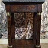 Console / Side table in mahogany and marble – Empire period, 19th century