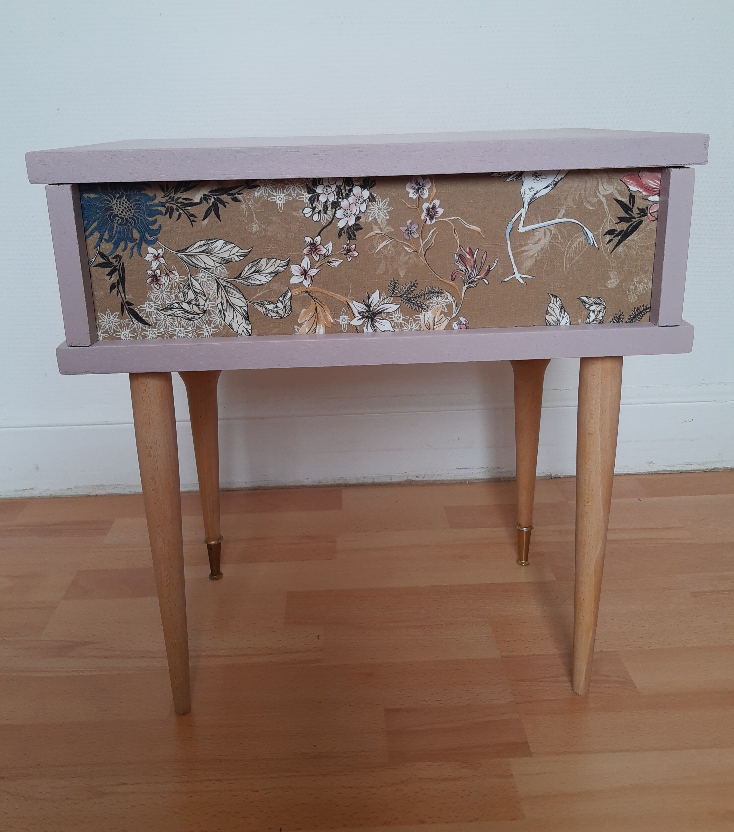 Vintage bedside table revamped