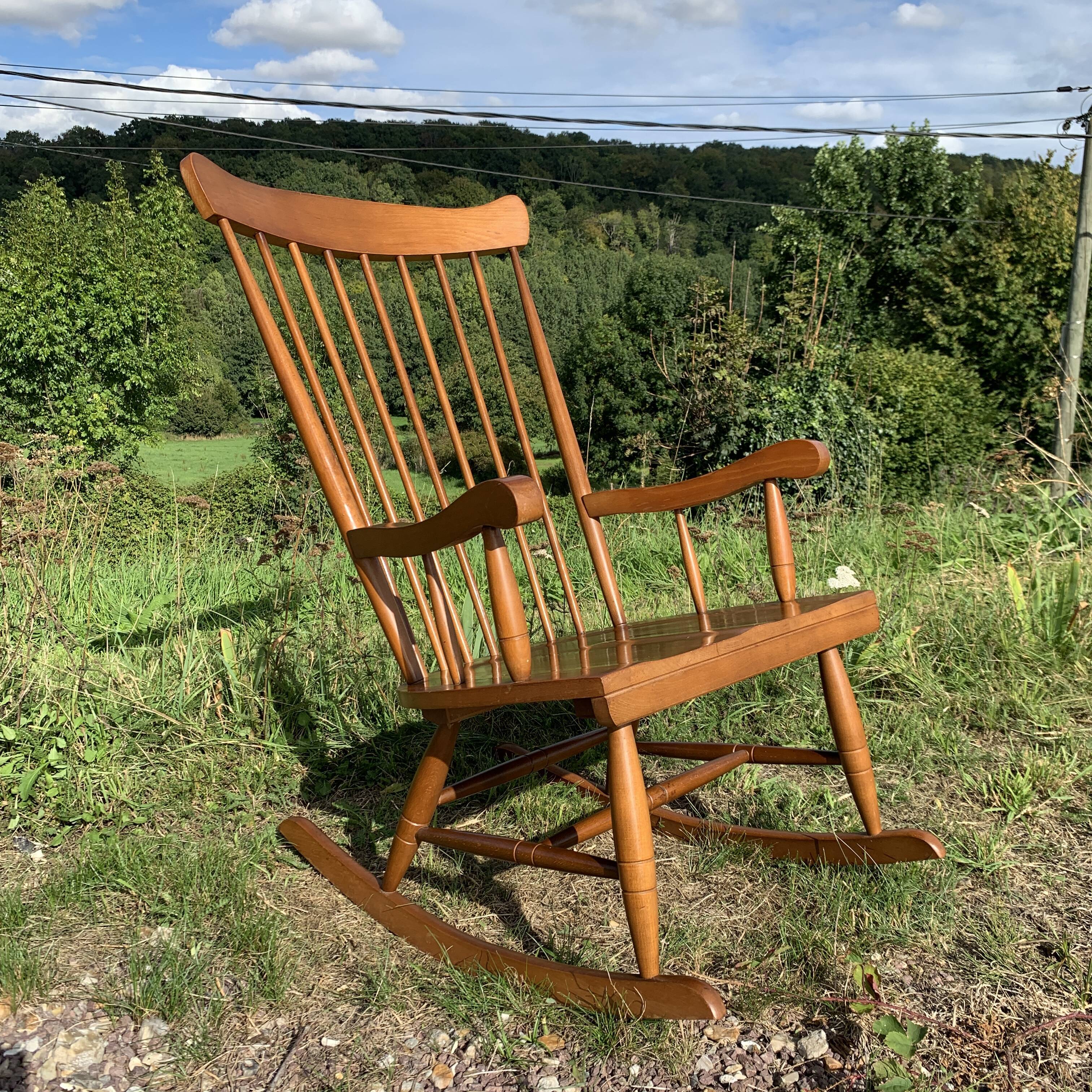 Wooden rocking-chair