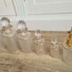 Lot 6 anciens flacons en verre