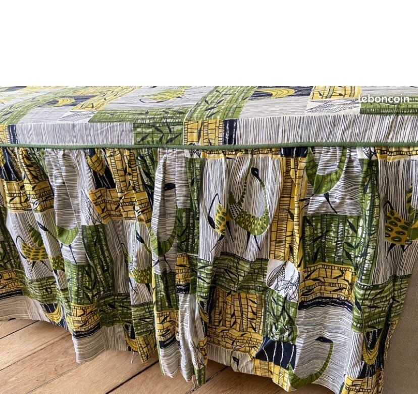 Couvre lit vintage tissu Boussac - Romanex