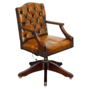Chesterfield Director's Chair in Brown Cigar Leather