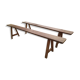 Paire de bancs de ferme 200 cm