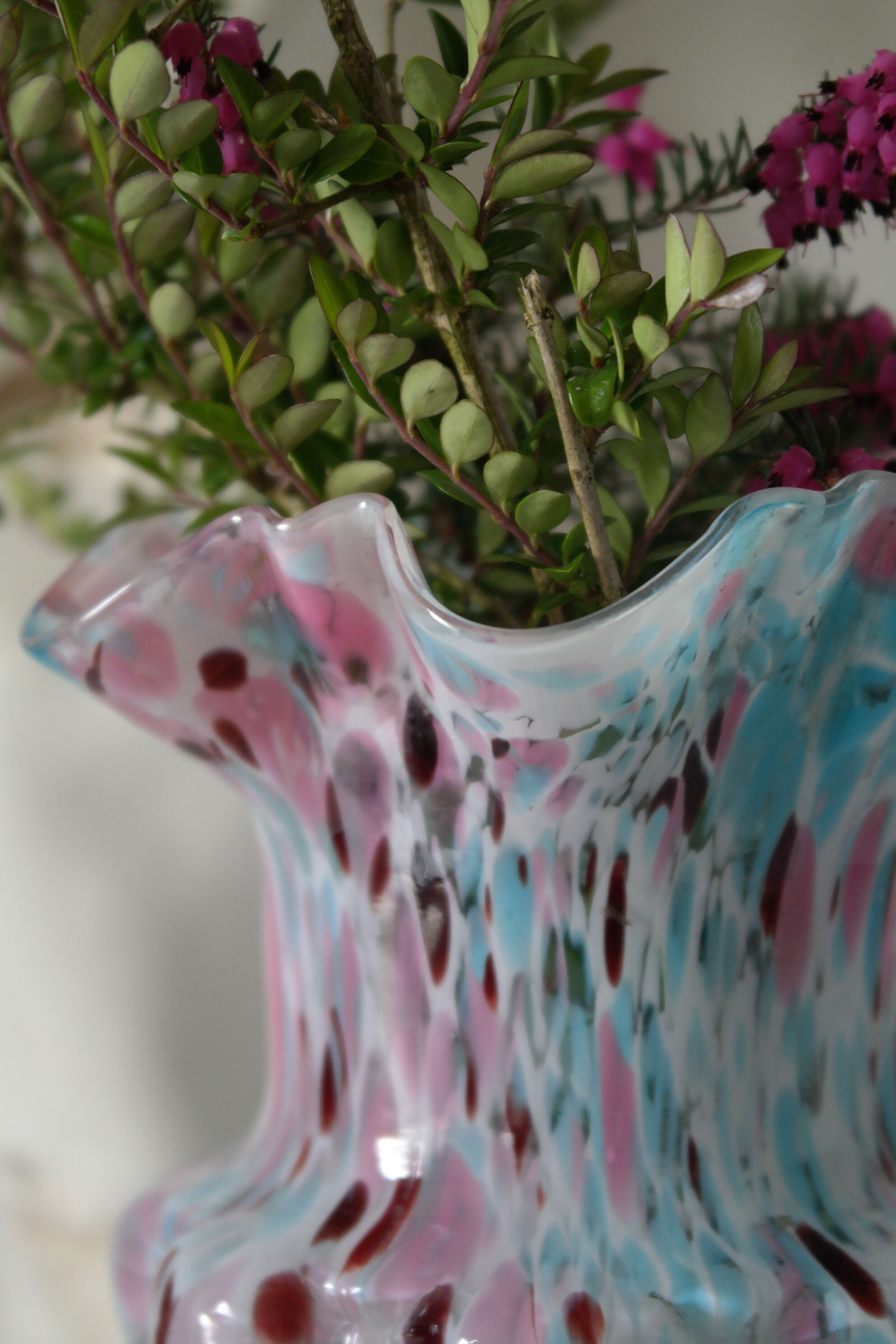 Blue Clichy glasswork vase