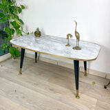 Vintage coffee table 1970 marble effect