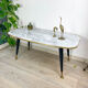 Table basse vintage effet marbre 1970