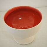 Ceramic cup 1950 white and pink