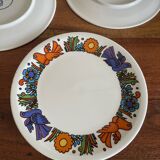 3 Acapulco plates and saucers