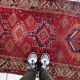 Tapis coureur vintage du Moyen-Orient Malayer fait main en laine 108 x 321