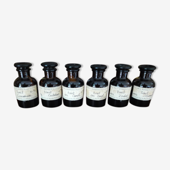 Set of small pharmacy vials