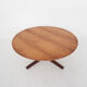 Table basse ronde en placage de bois de rose, années 1960