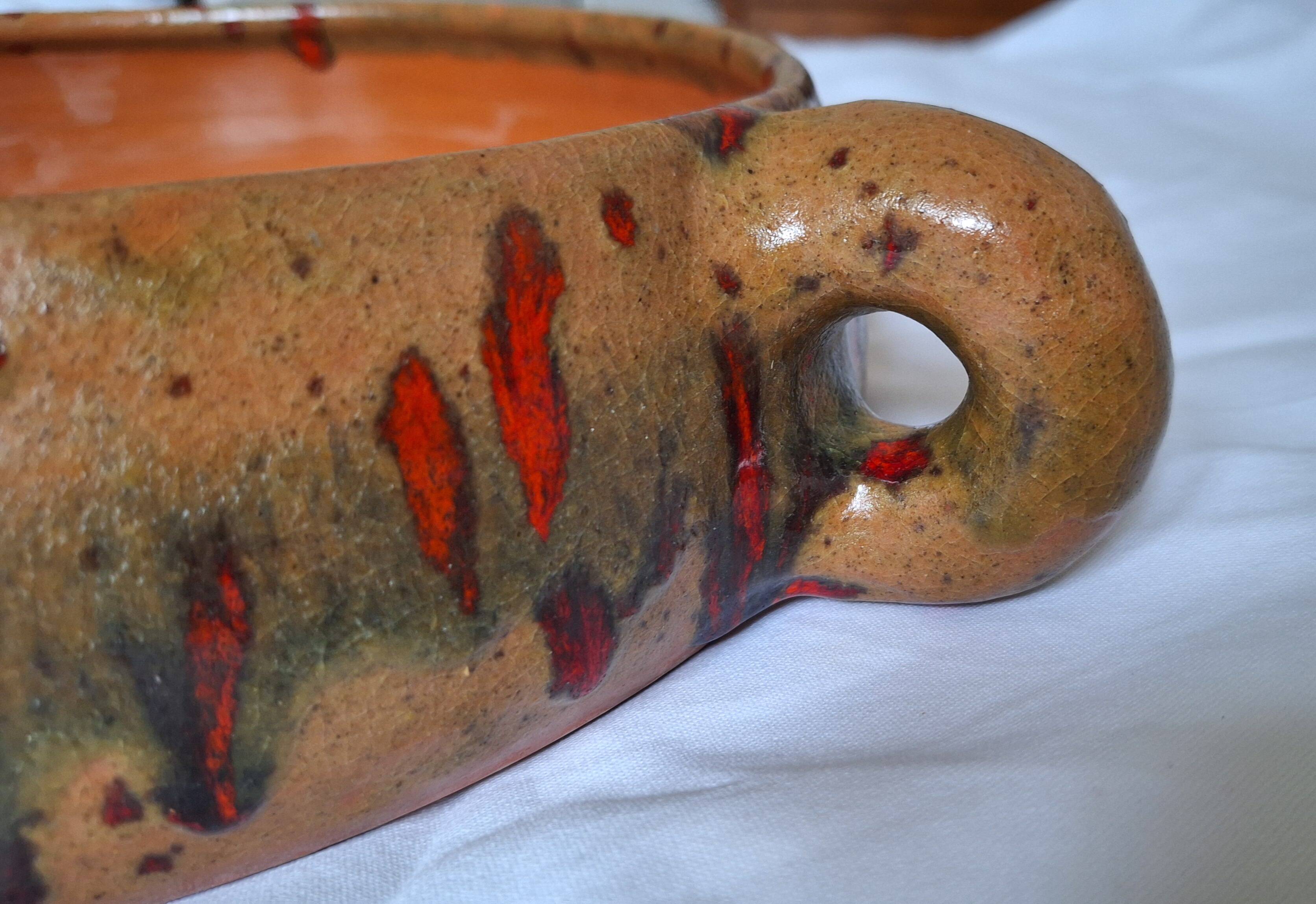 Vintage signed ceramic large plate