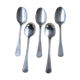 Set of 5 silver metal soup spoons Alfénide Model Tosca