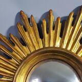 Witch-carved wood mirror - gilded