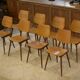 Set of 8 oak chairs from the 1960s.