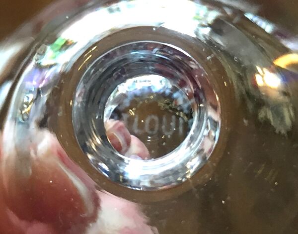 Suite de 5 verres a vin rouge modele jersey cristal de st louis