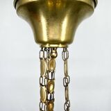 Art Noveau Brass Chandelier, Restored, Germany, 1920's