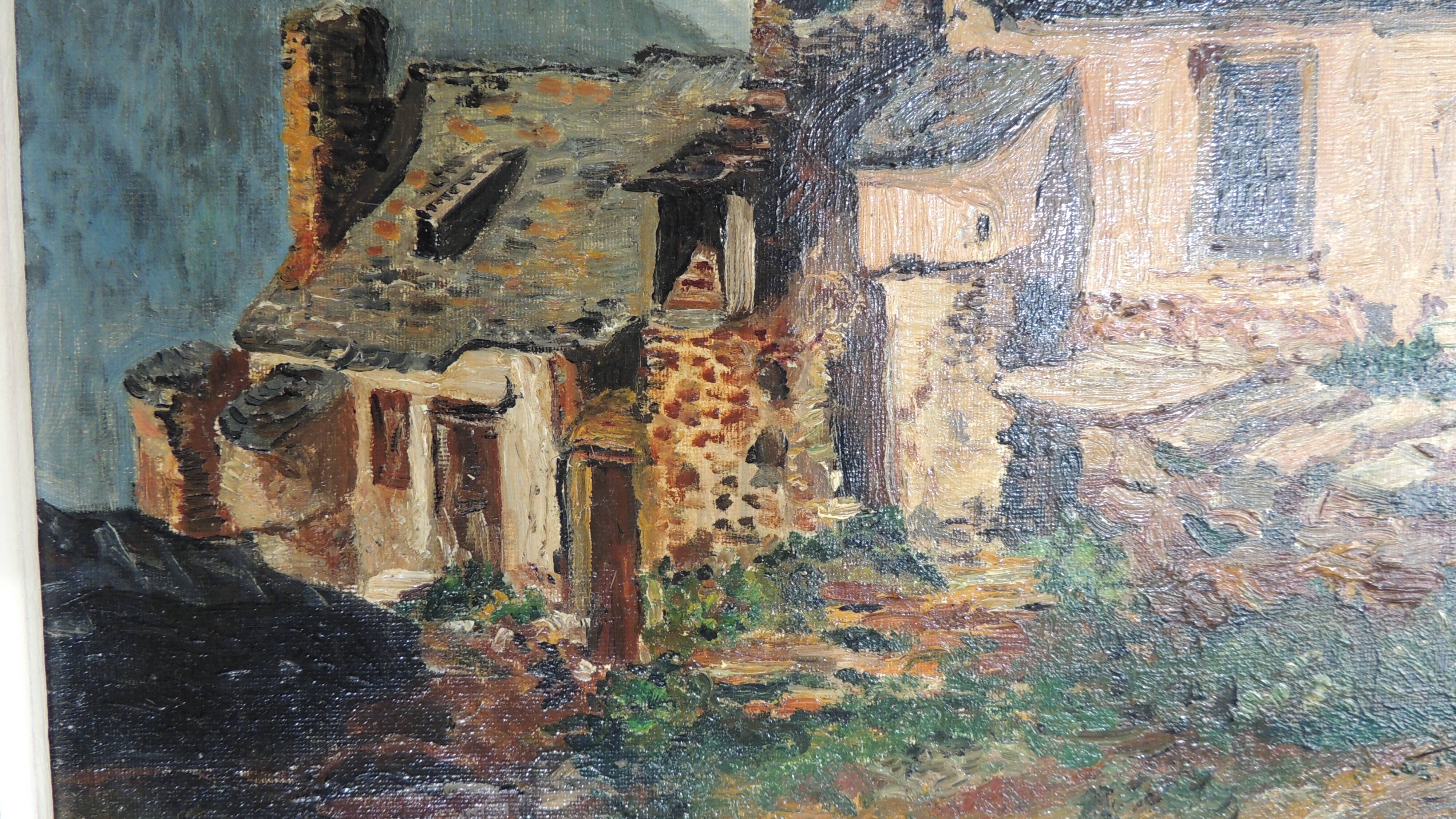 Oil painting on panels / Grange Hautes Pyrénées