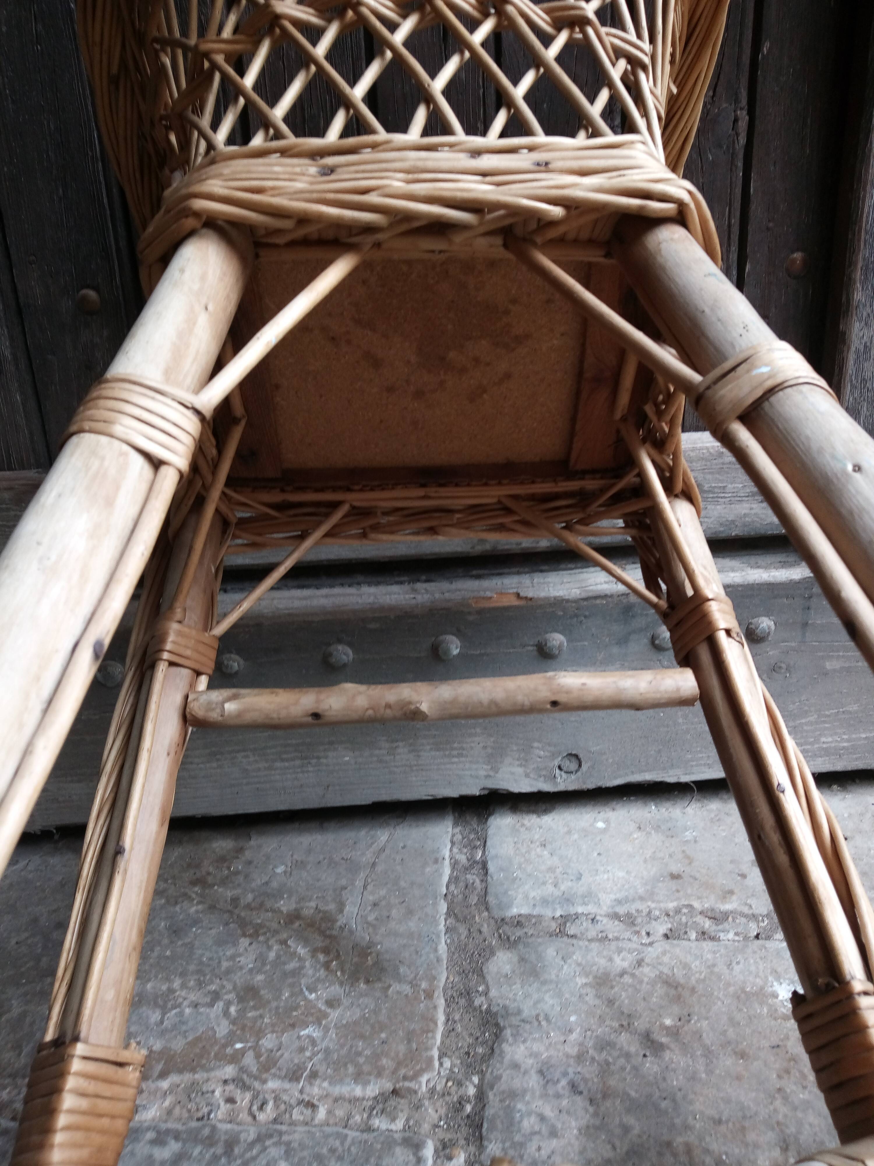 High chair child wicker