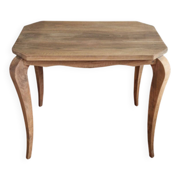Table d’appoint sculpturale bois massif - Esprit Louis XV revisité