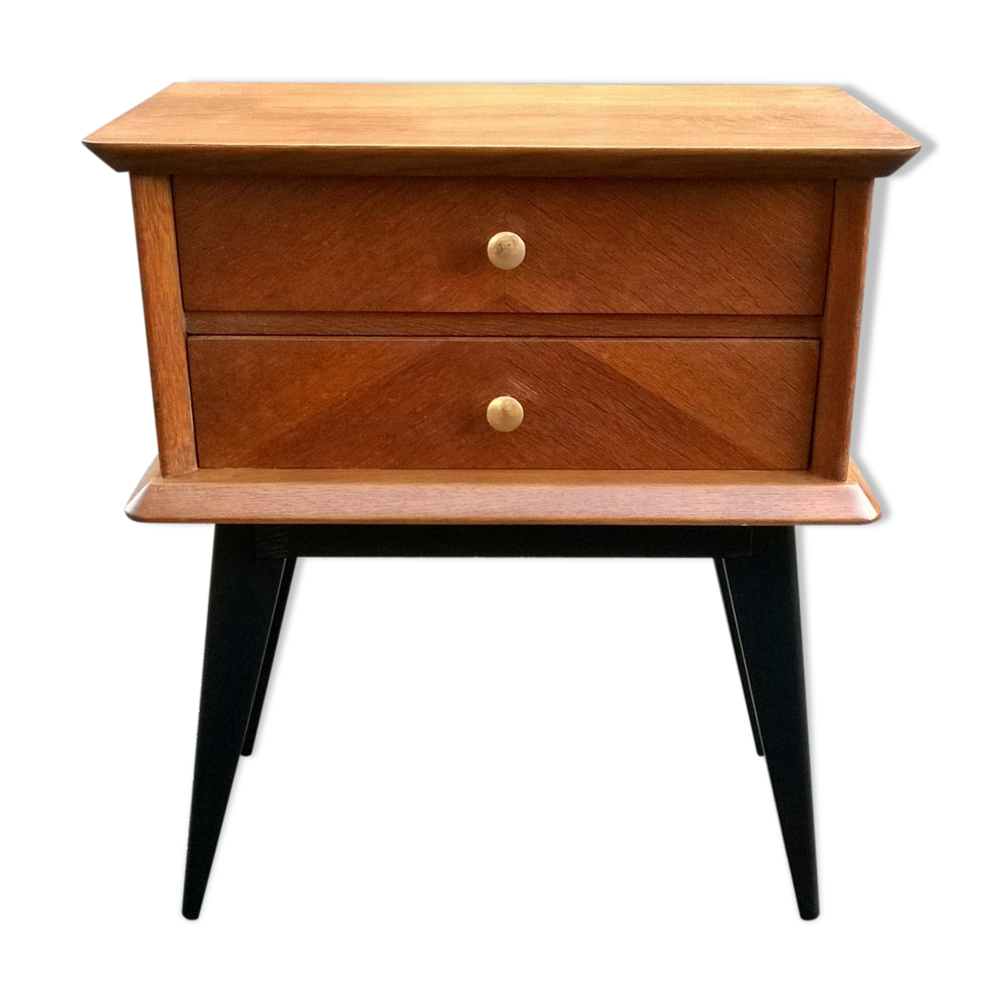 Vintage oak bedside 1950