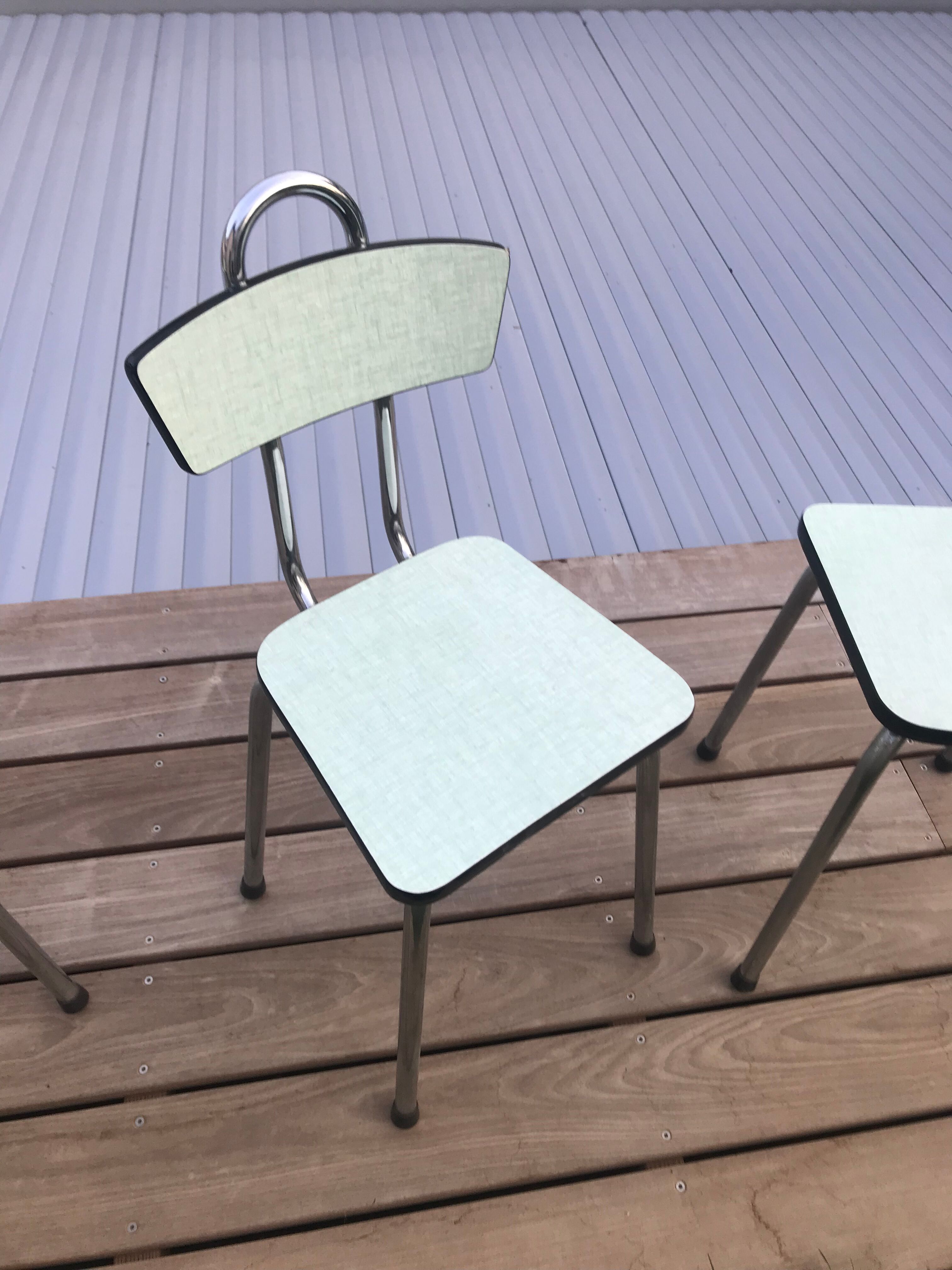 Series 4 vintage chairs formica