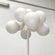 Minimalist glass and metal floor lamp from Switzerland, mid-century by E.R. Nele for Temde, 1960s.