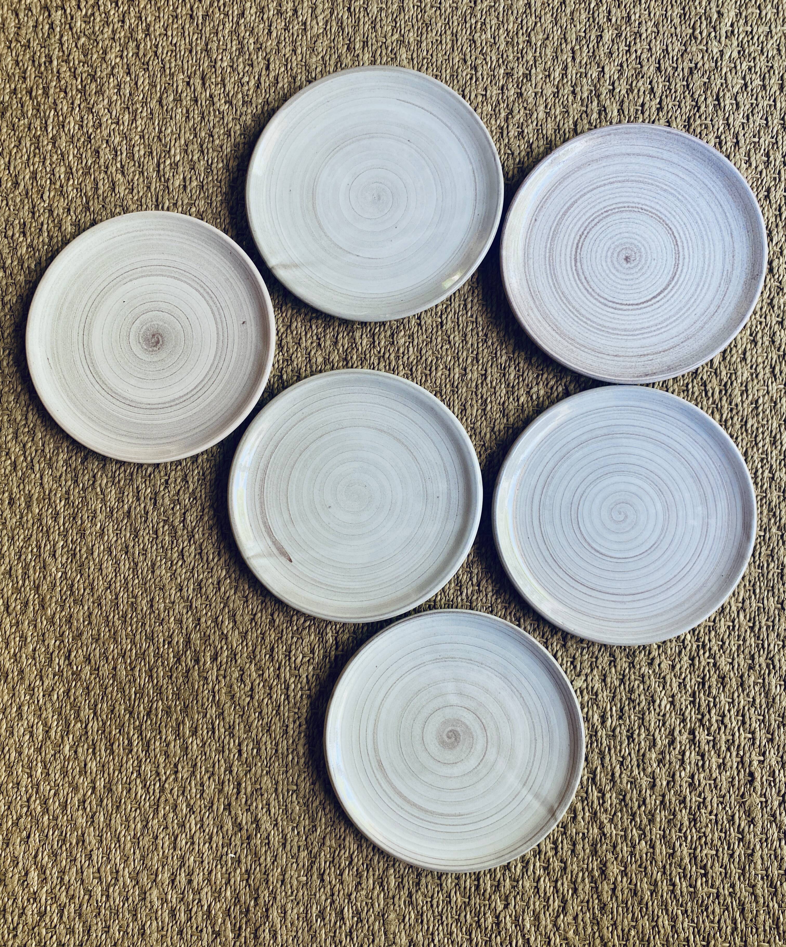 6 Danish ceramic plates