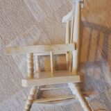 Vintage wooden rocking chair for dolls