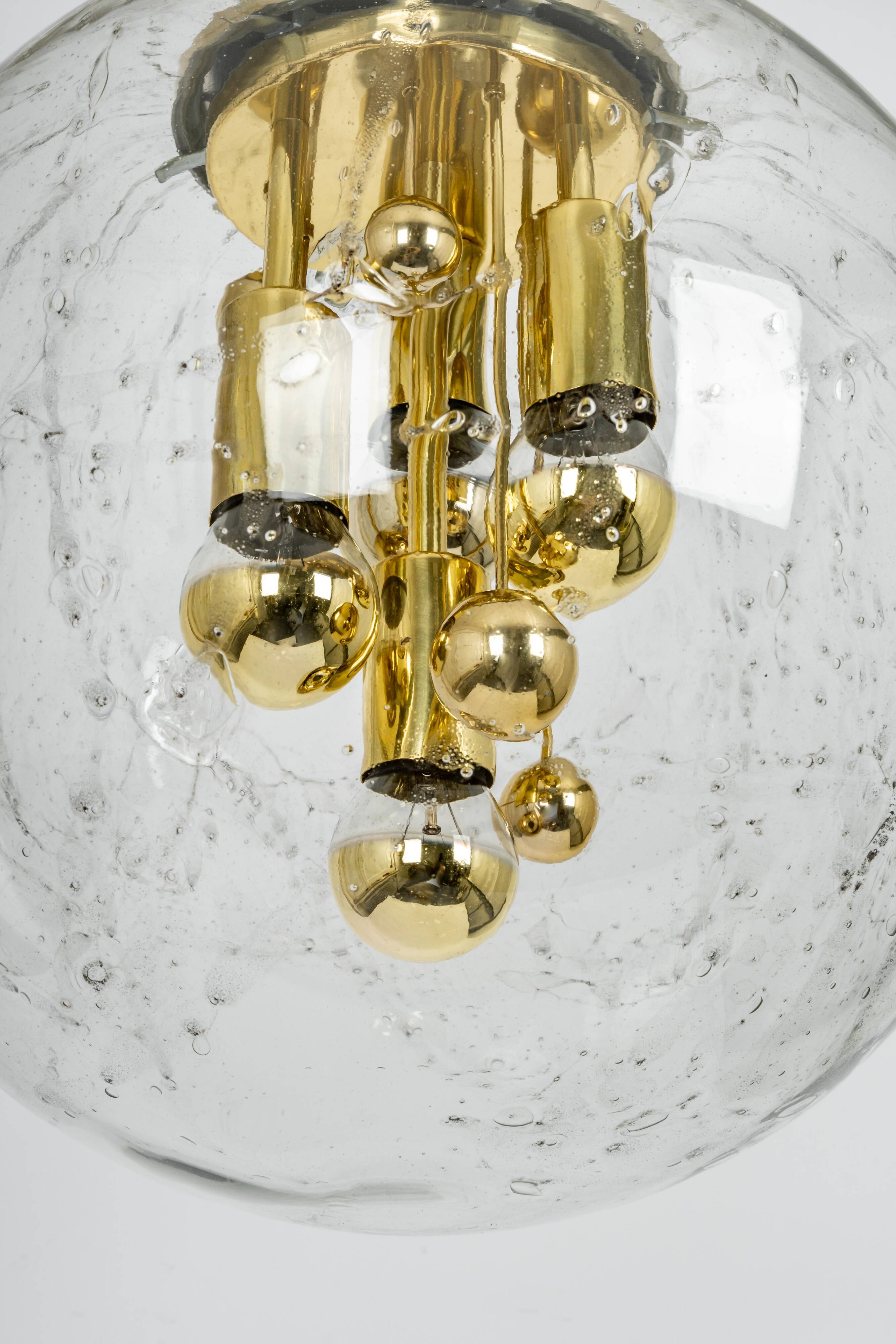 Sputnik Ball Chandelier by Doria, Germany, 1970s