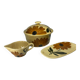 Gien earthenware tureen and gravy bowl set, Tournesol collection