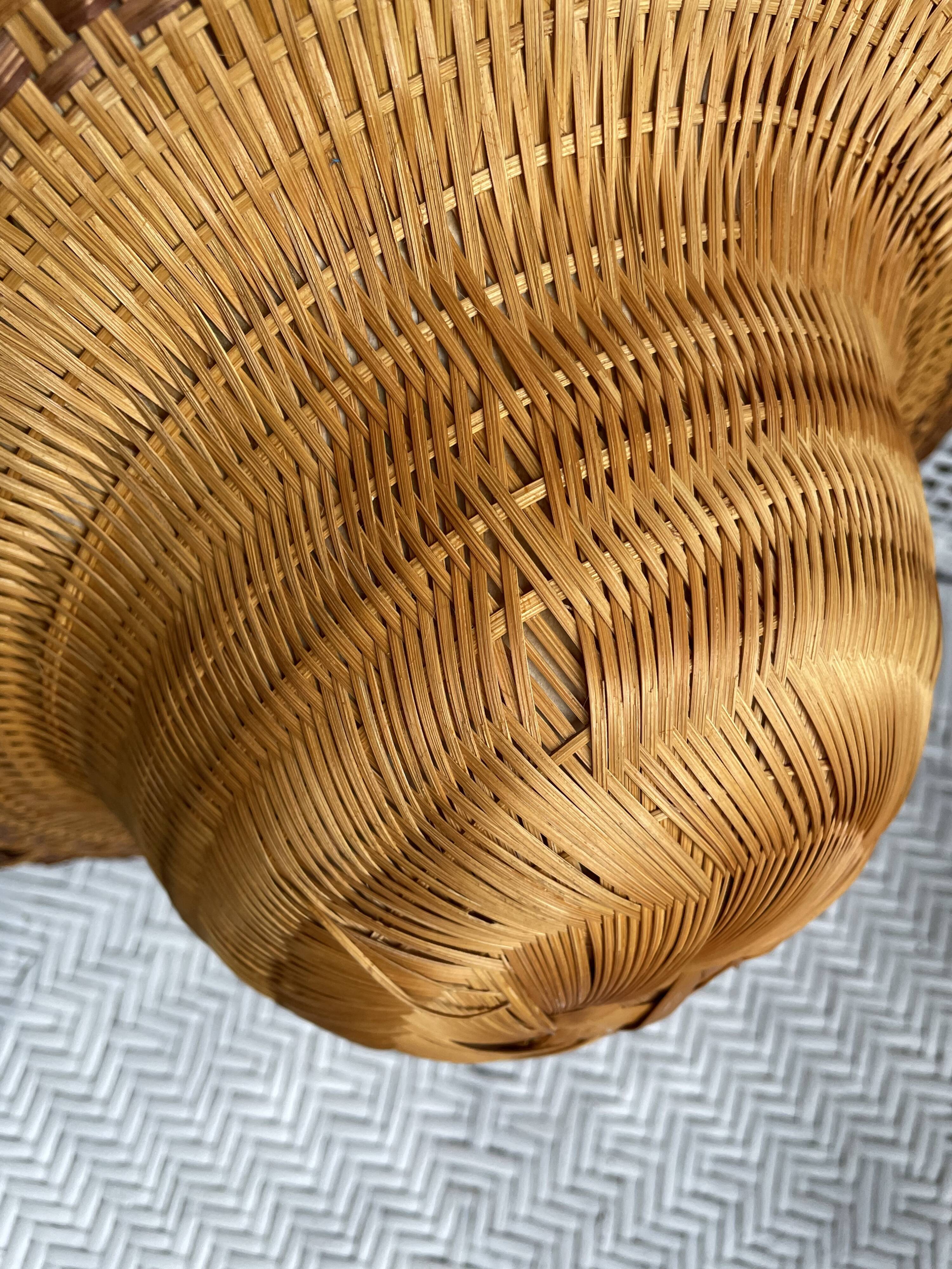 Asian hat made of bamboo and braided rattan