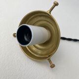 Pair of old round pendant lamps 15 cm vintage