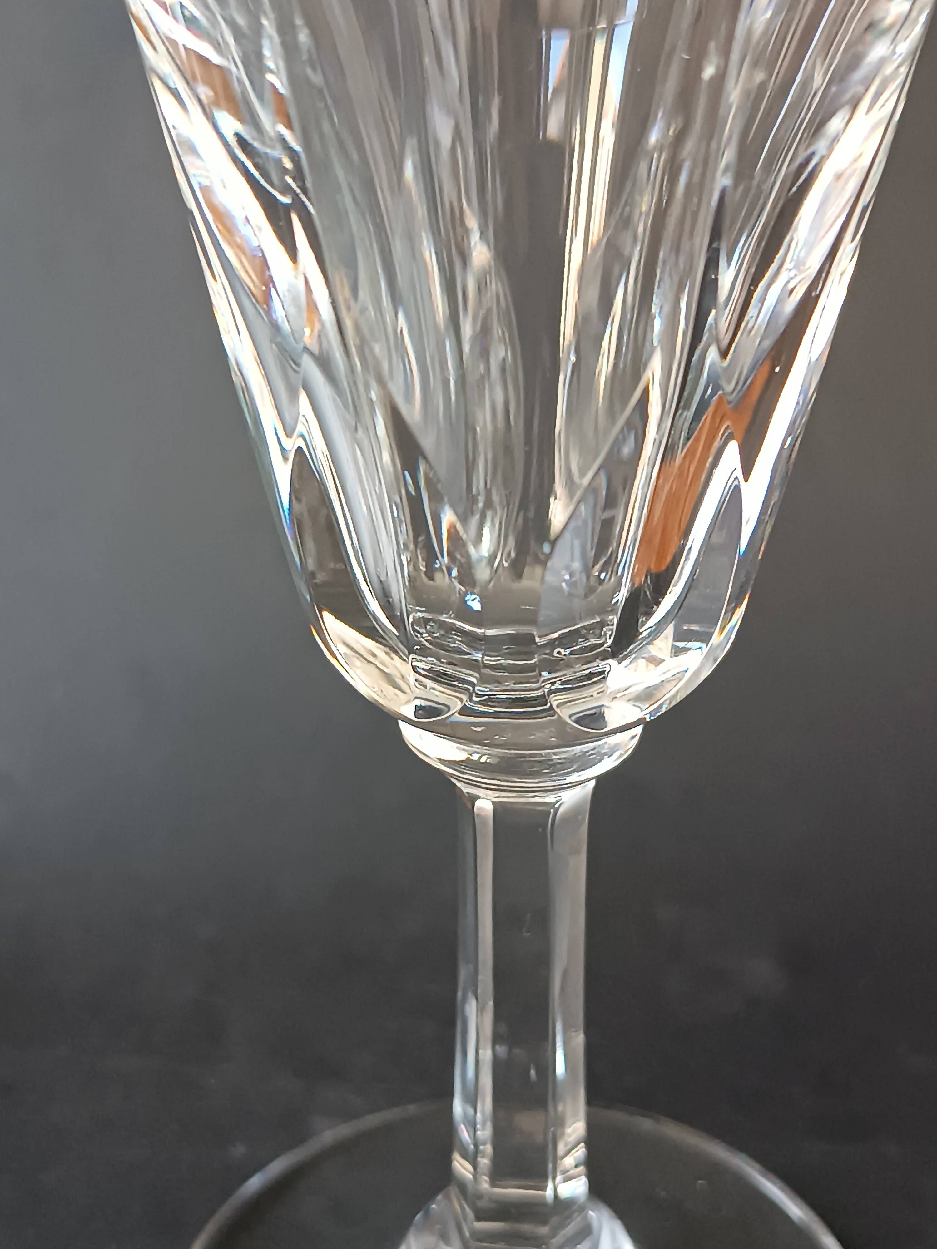 6 crystal stem glasses Cerdagne service Saint Louis vintage