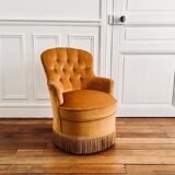 Fauteuil crapaud velours
