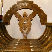 Old Syrian ethic armchair wood and mother-of-pearl