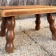Tabouret, porte pot en chêne massif, années 50