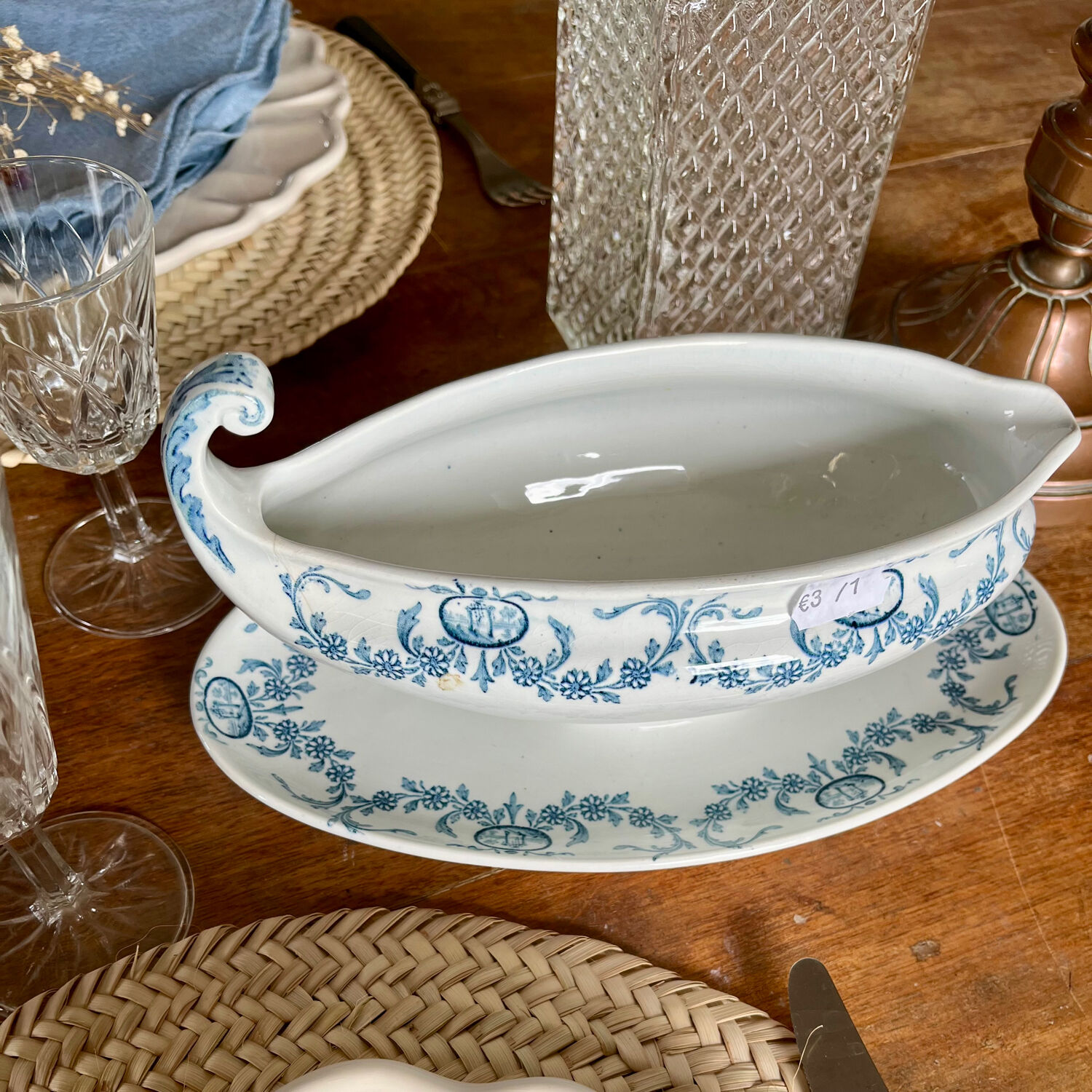 Luneville iron earth gravy dish