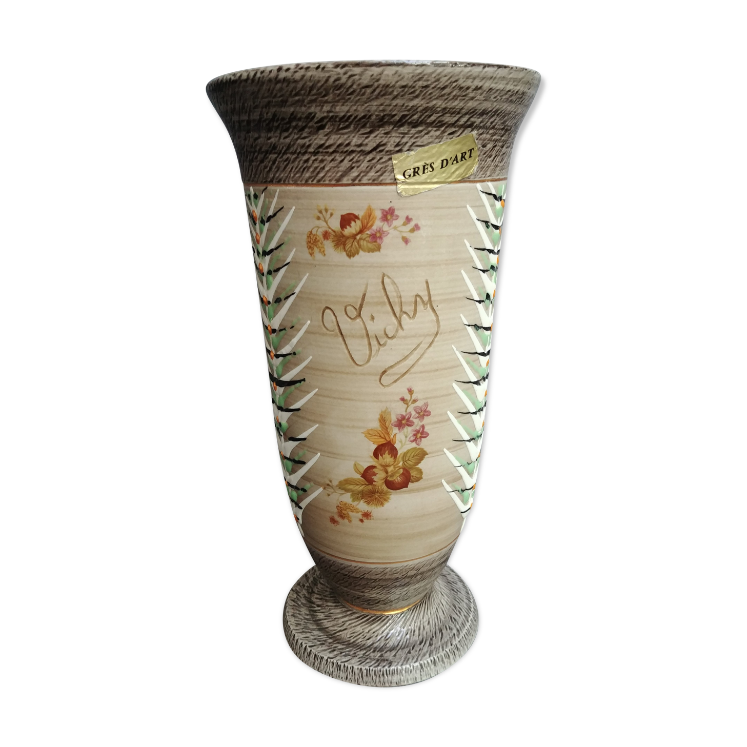 Vase en grès signé par l'artiste Waillault